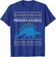 Funny Ugly Hanukkah Sweater Shirt Dinosaur Menorasaurus Gift T-Shirt - T-Shirt | Royal