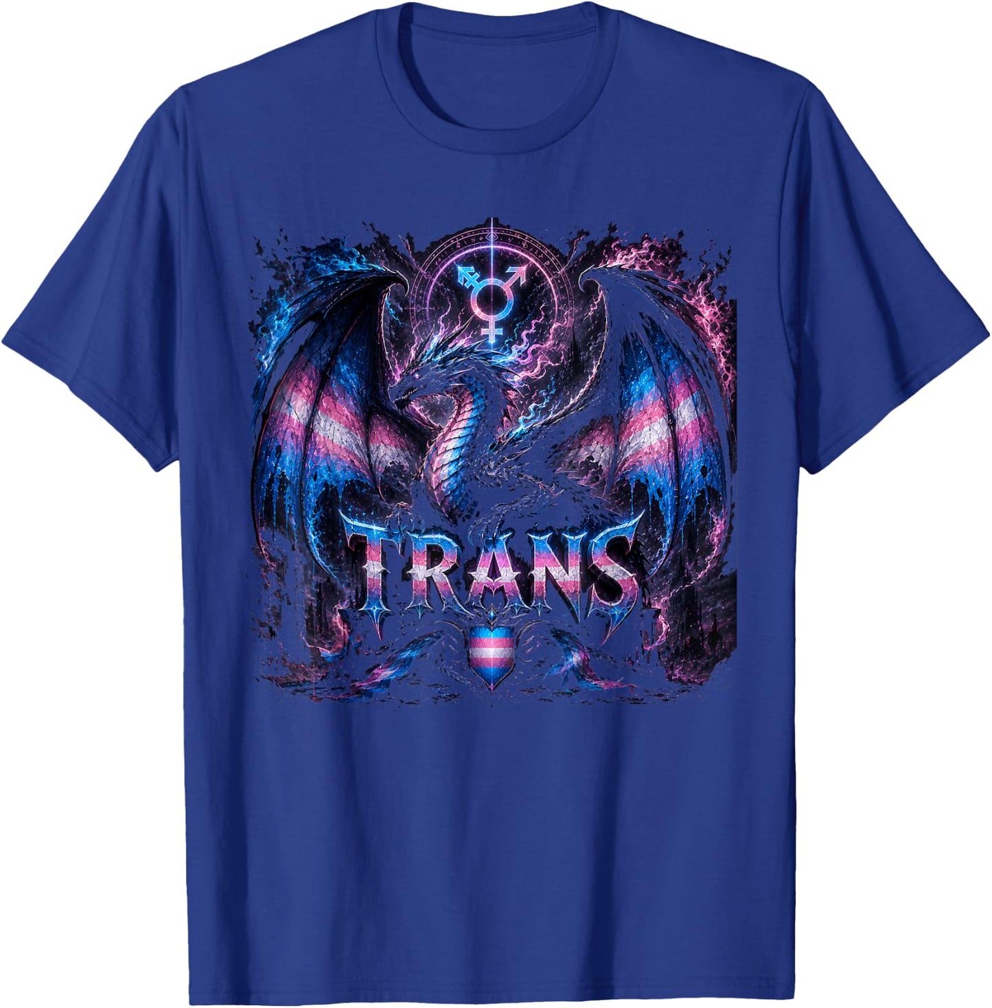 Trans Dragon Cute Fantasy Castle Tower Trans Rights Women T-Shirt - T-Shirt | Royal