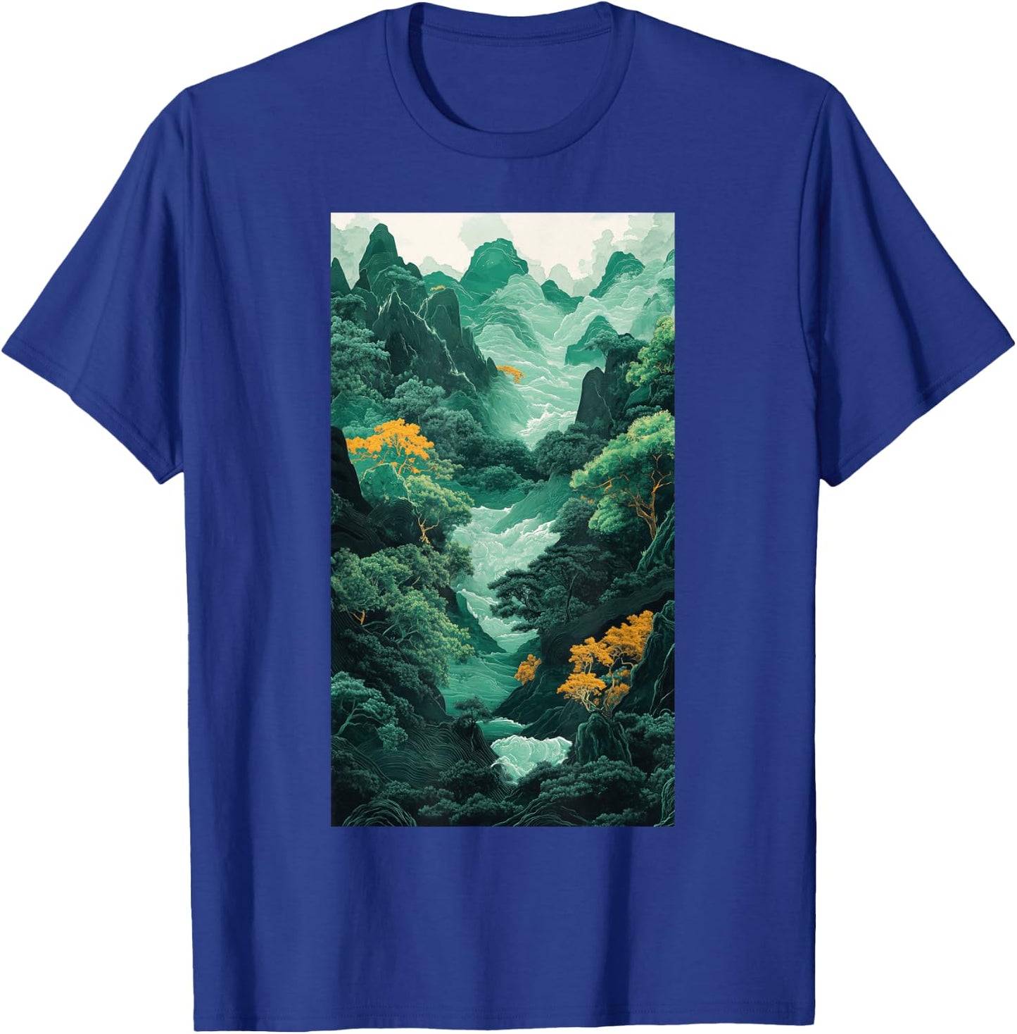 Jade Art Landscape Mountain landscape Nature art T-Shirt - T-Shirt | Royal