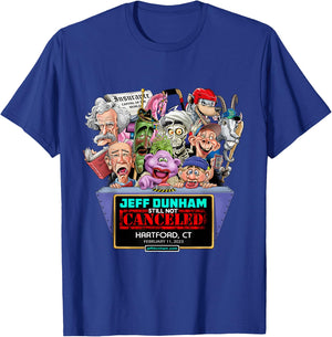Jeff Dunham Hartford, CT (2023) T-Shirt - T-Shirt | Royal
