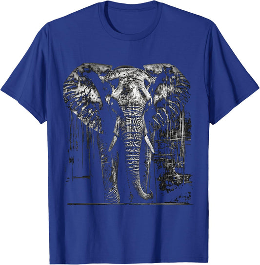 Elephant Animal Africa Art Drawing Elephant T-Shirt - T-Shirt | Royal