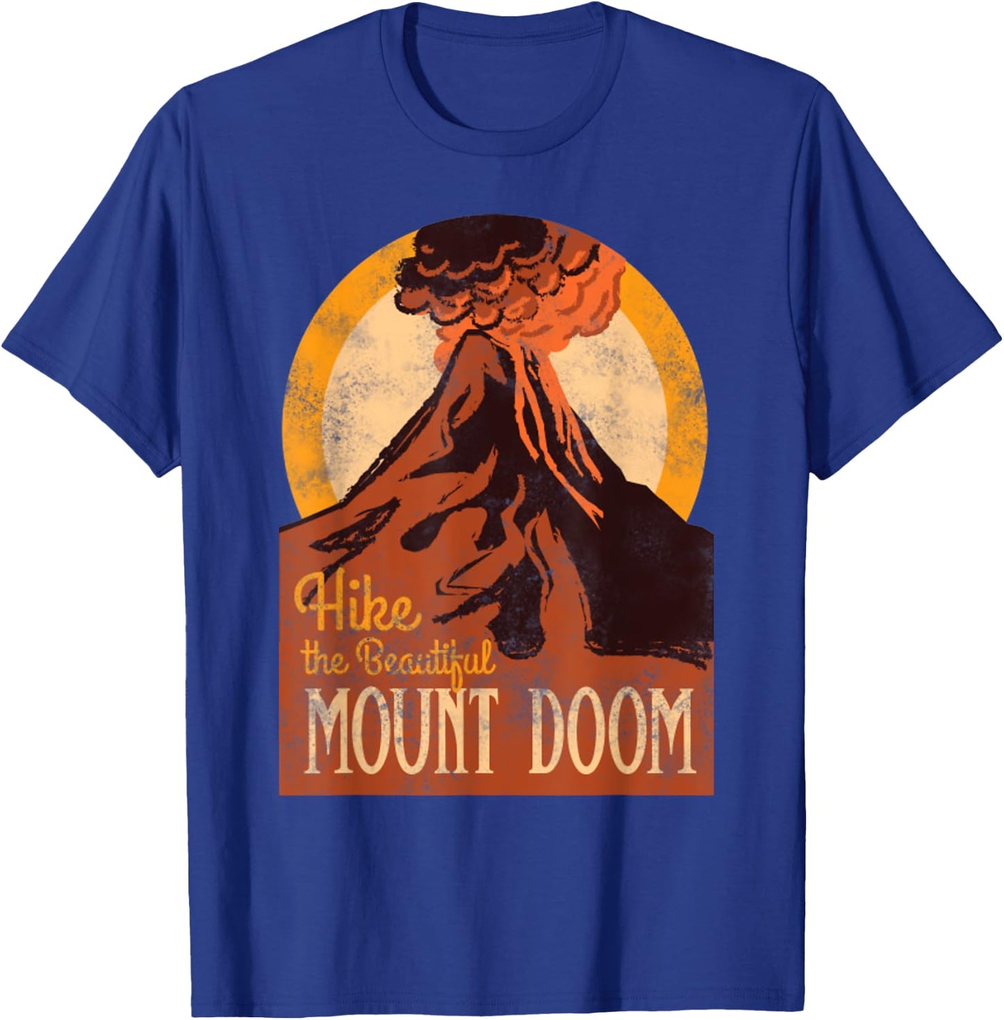 Vintage Hike The Beautiful Mount Doom National Parks T-Shirt - T-Shirt | Royal