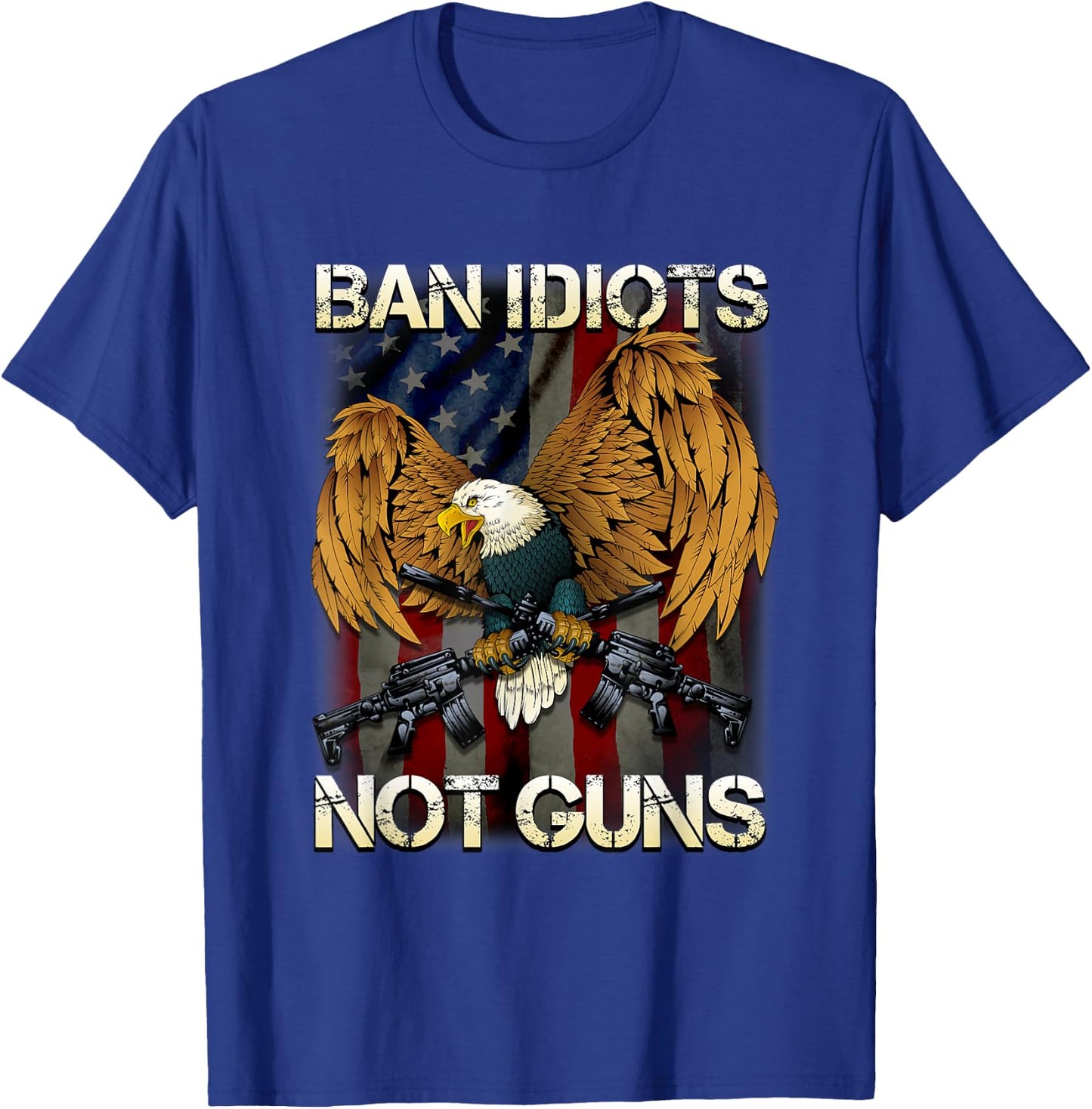 Eagle Military 2A Theme Gift - Eagle 2nd Amendment T-Shirt - T-Shirt | Royal