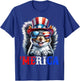 Merica Grey Squirrel Patriotic 4th of July Funny Men Women T-Shirt - T-Shirt | Royal