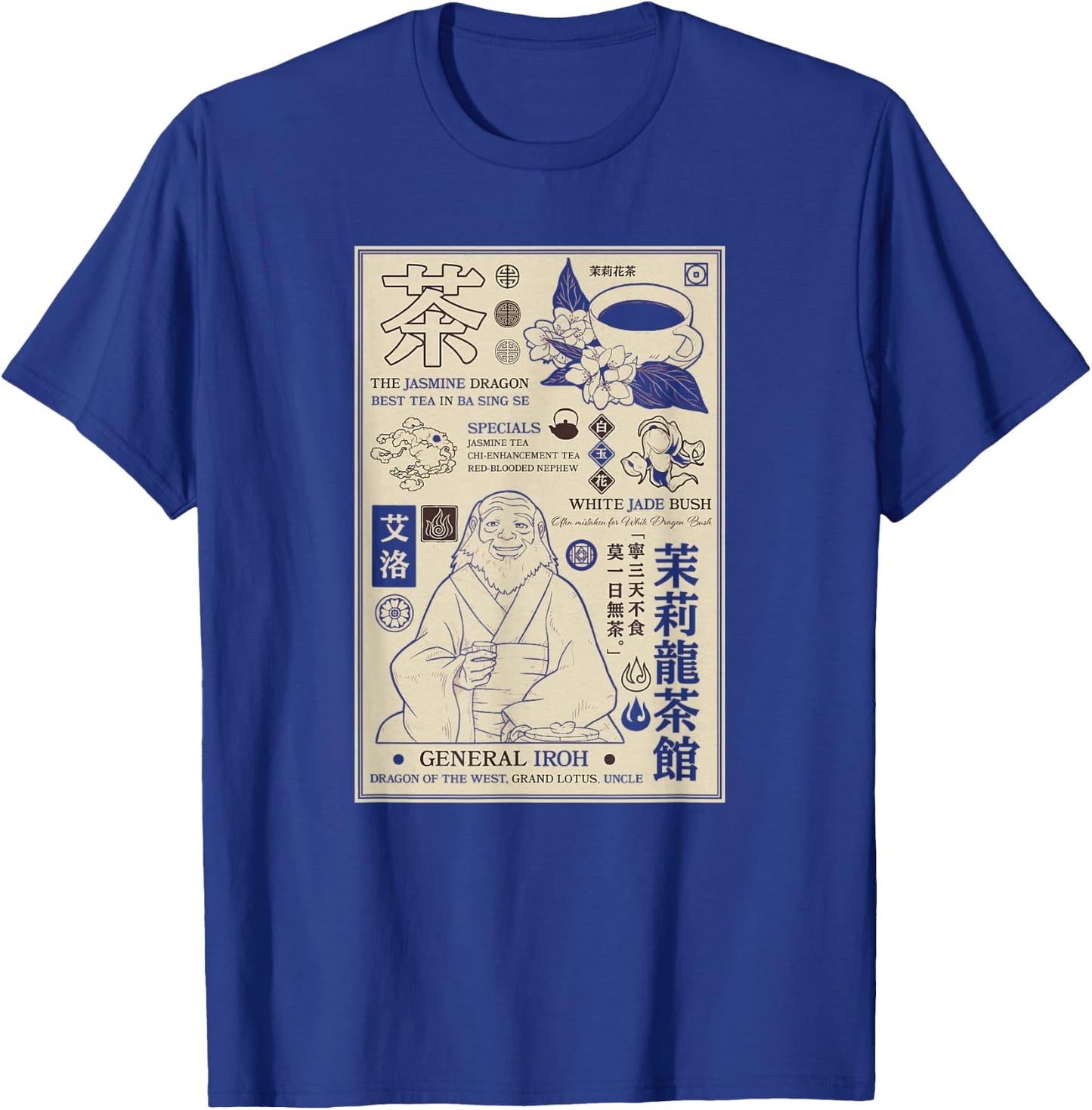 Avatar: The Last Airbender General Iroh Info Poster , red T-Shirt - T-Shirt | Royal