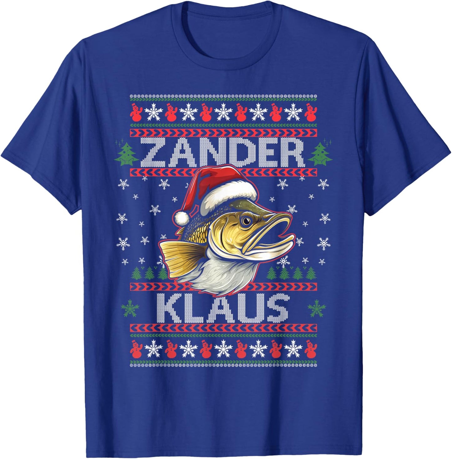 Zander Klaus I Funny Zander Fisherman Fishing Predator , black T-Shirt - T-Shirt | Royal