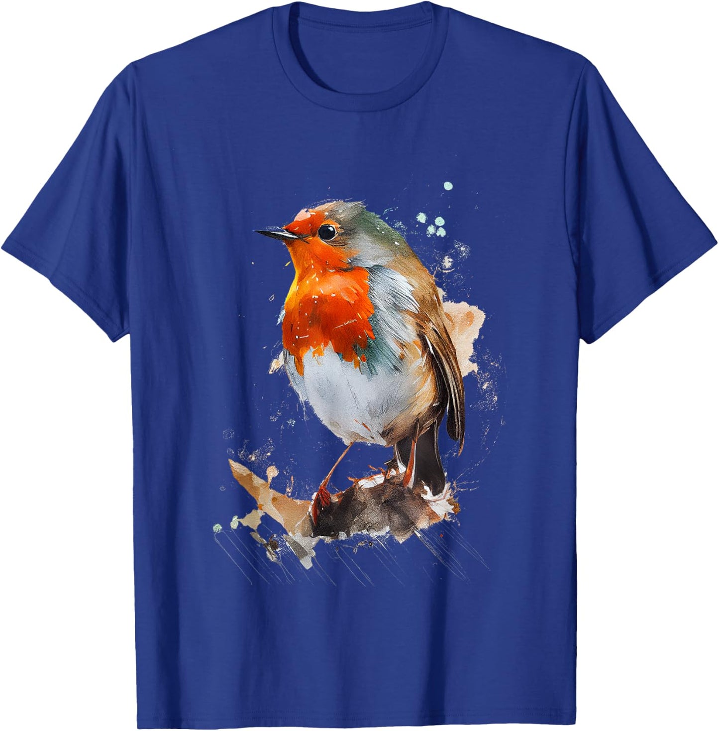 Rotkehlchen buntes Design T-Shirt - T-Shirt | Royal