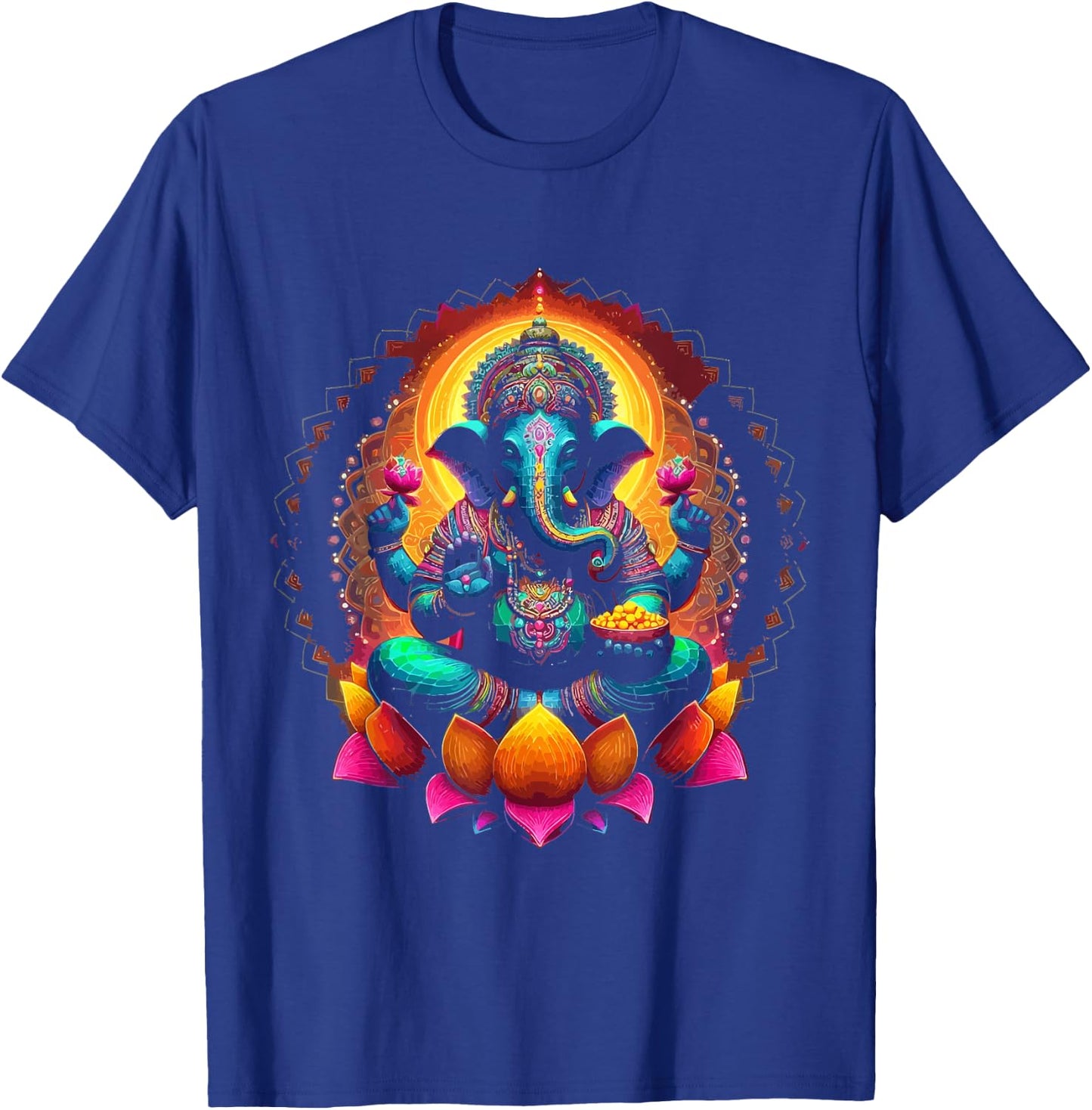Ganesh Symbol Yoga Hindu Elephant God Ganesha Puja , black T-Shirt - T-Shirt | Royal