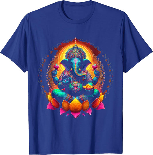 Ganesh Symbol Yoga Hindu Elephant God Ganesha Puja , black T-Shirt - T-Shirt | Royal