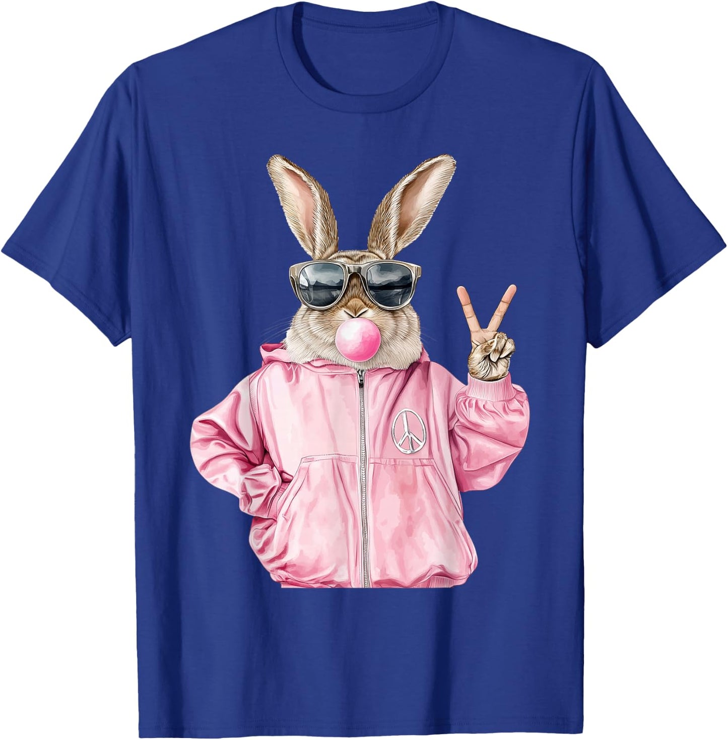 Cool Funny Easter Bunny Women Graphic for Girls T-Shirt - T-Shirt | Royal