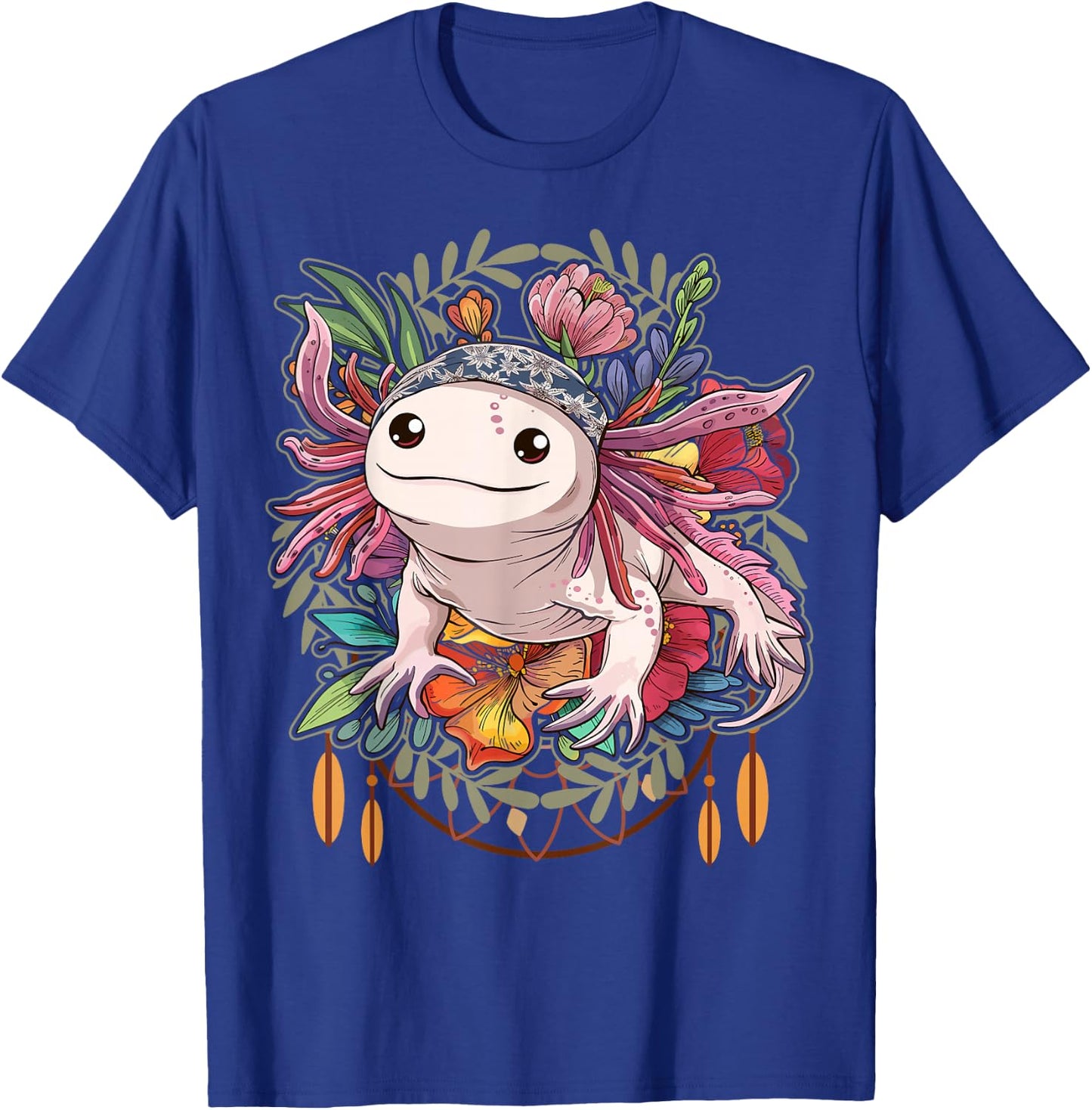 Axolotl Shirt Axolotl Shirts For Girls Women Boho Axolotl T-Shirt - T-Shirt | Royal