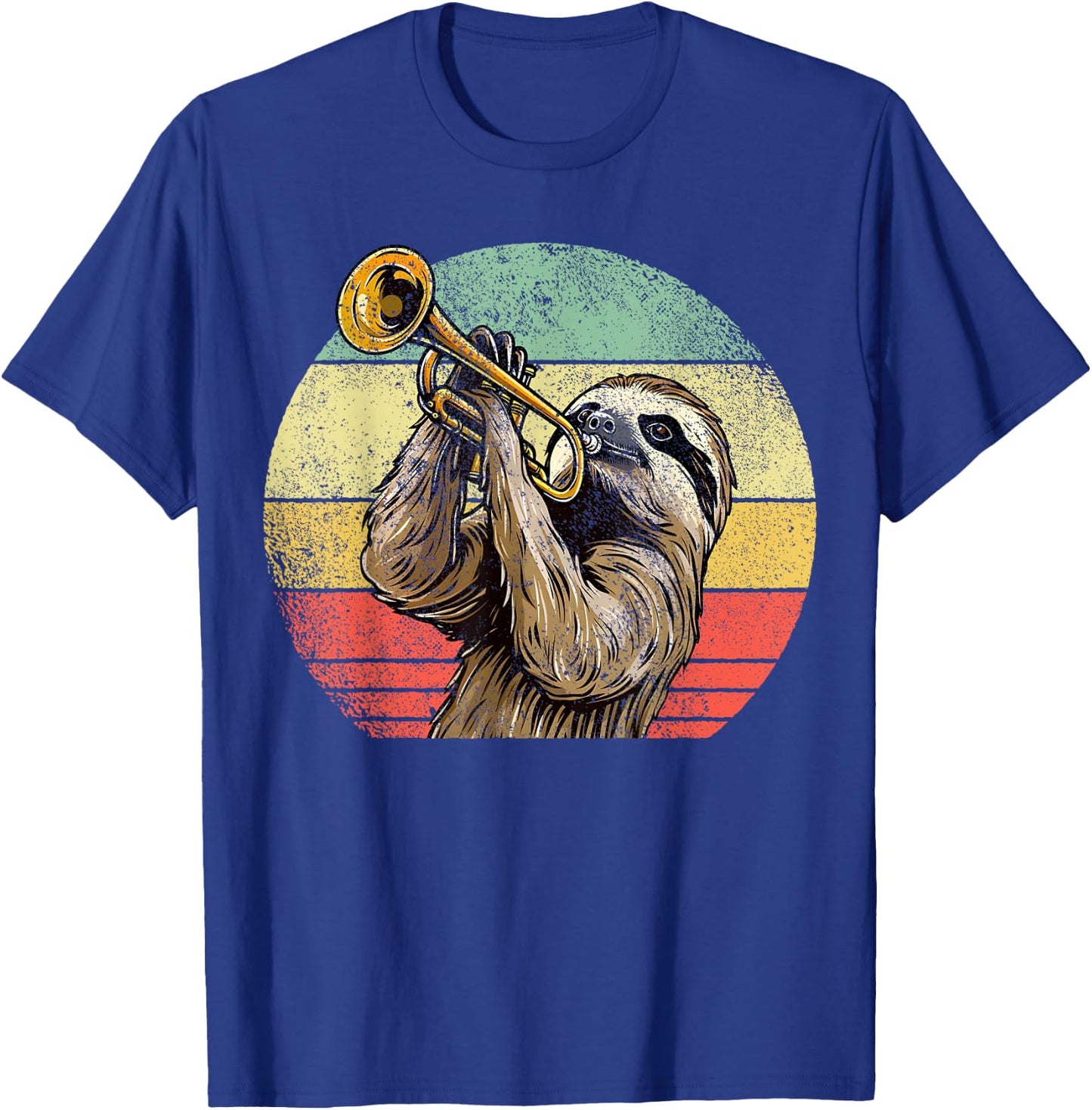 Sloth Plays Trumpet Sloth Trumpet Player T-Shirt - T-Shirt | Royal