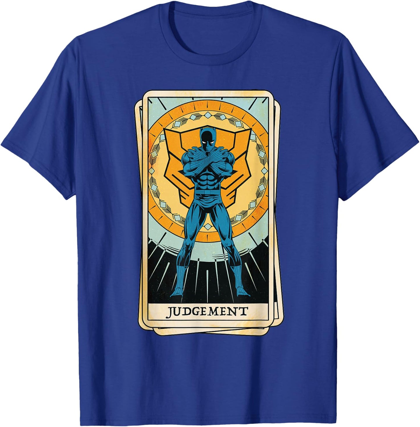 Marvel Tarot Arcana Black Panther as the Judgement Card T-Shirt - T-Shirt | Royal
