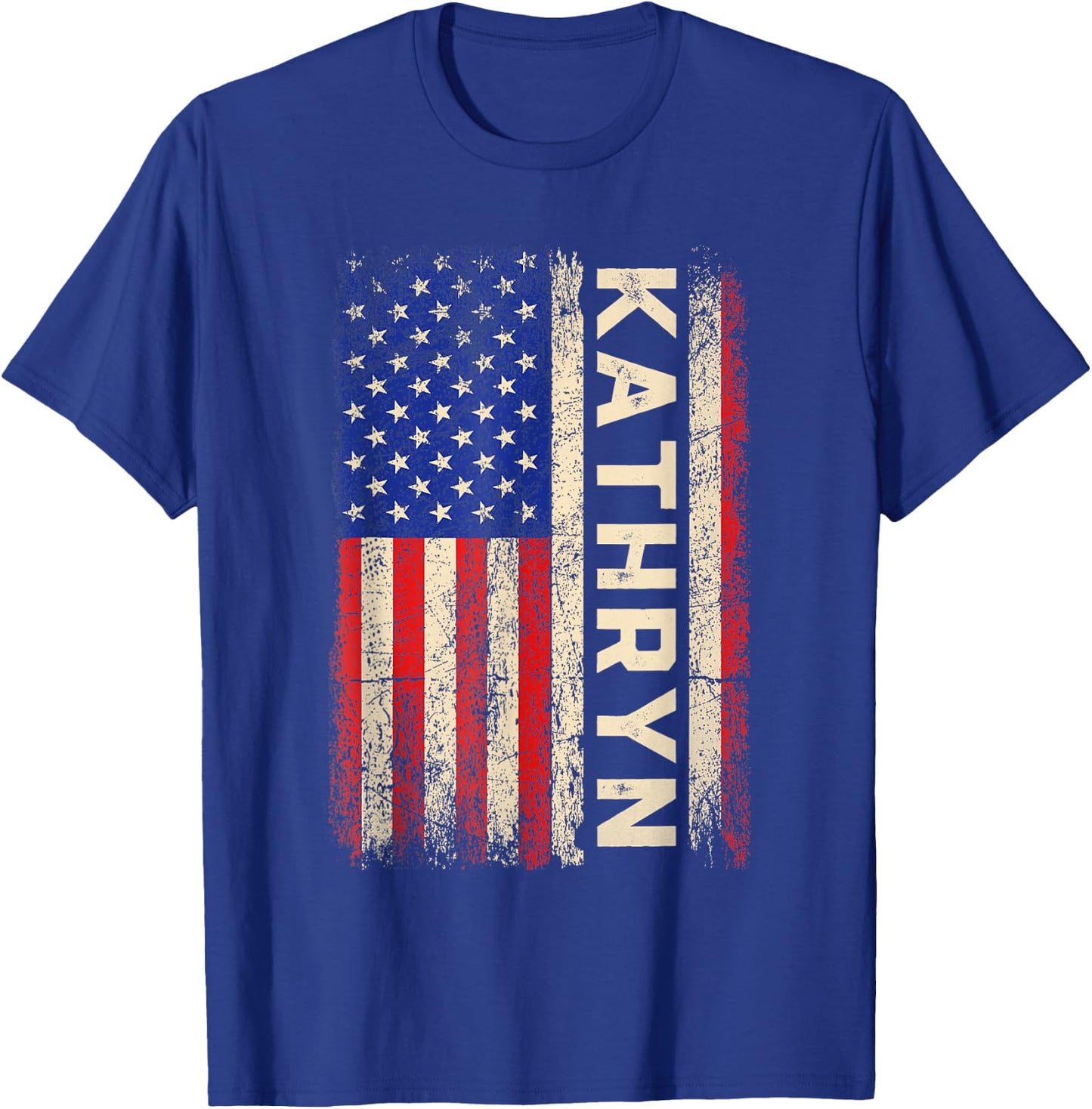 Kathryn First Name Shirt Kathryn Name American Flag T-Shirt - T-Shirt | Royal