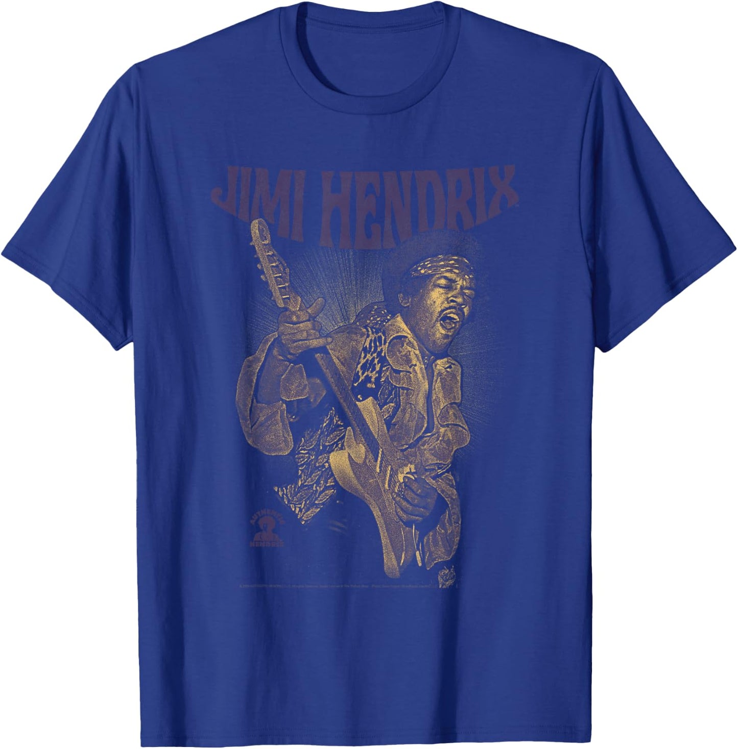 Ripple Junction x Jimi Hendrix Playing Guitar Purple Yellow, black T-Shirt - T-Shirt | Royal
