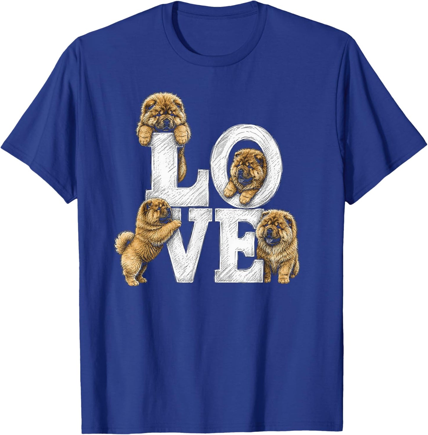 Chow Chow Love Artwork Design T-Shirt - T-Shirt | Royal