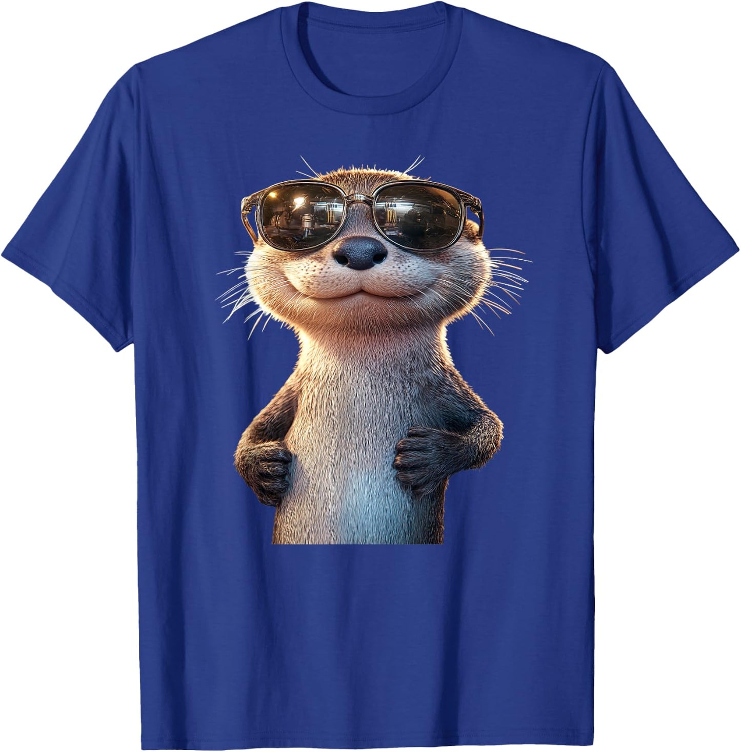 Otter with Sunglasses I Love Sea Otter Martres , Black, S T-Shirt - T-Shirt | Royal