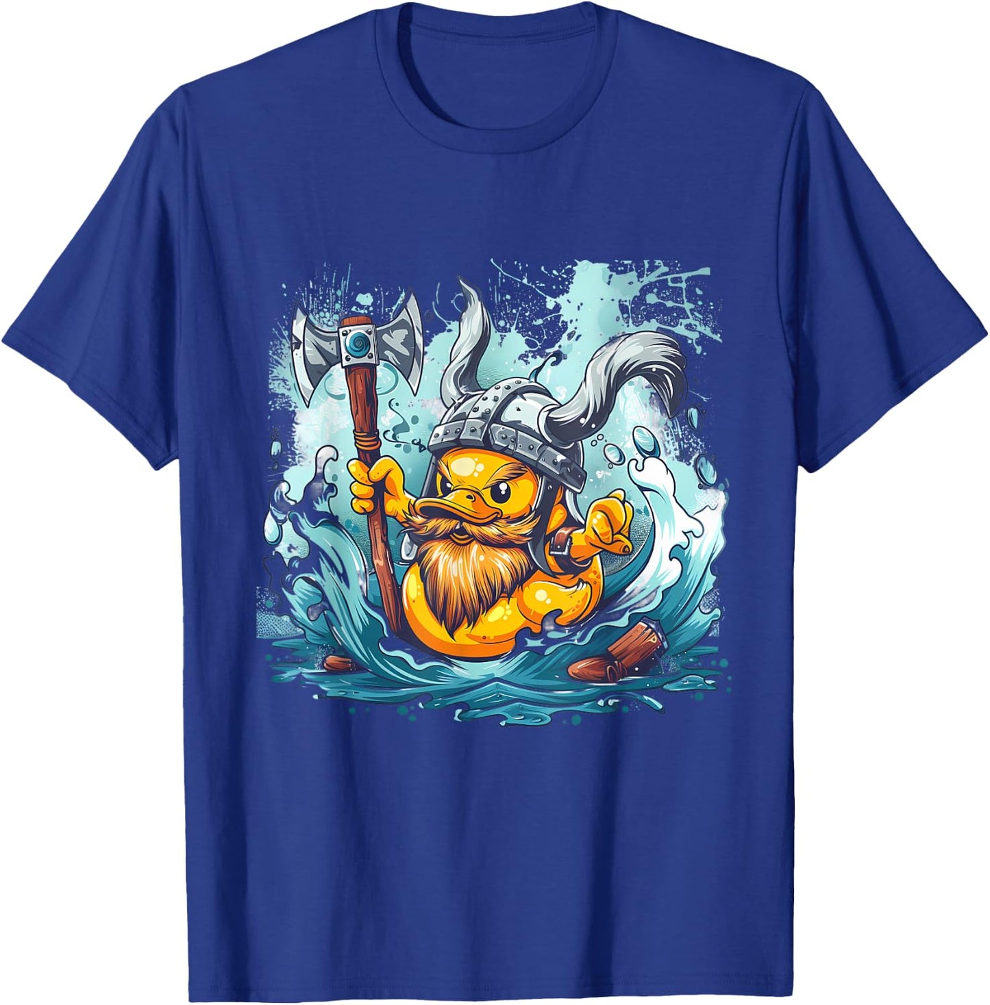 Rubber Duck Rubber Duckling Viking Helmet Viking Duck T-Shirt - T-Shirt | Royal