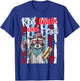 4th of July Red White and Feral Raccoon Men Women Kid T-Shirt - T-Shirt | Royal