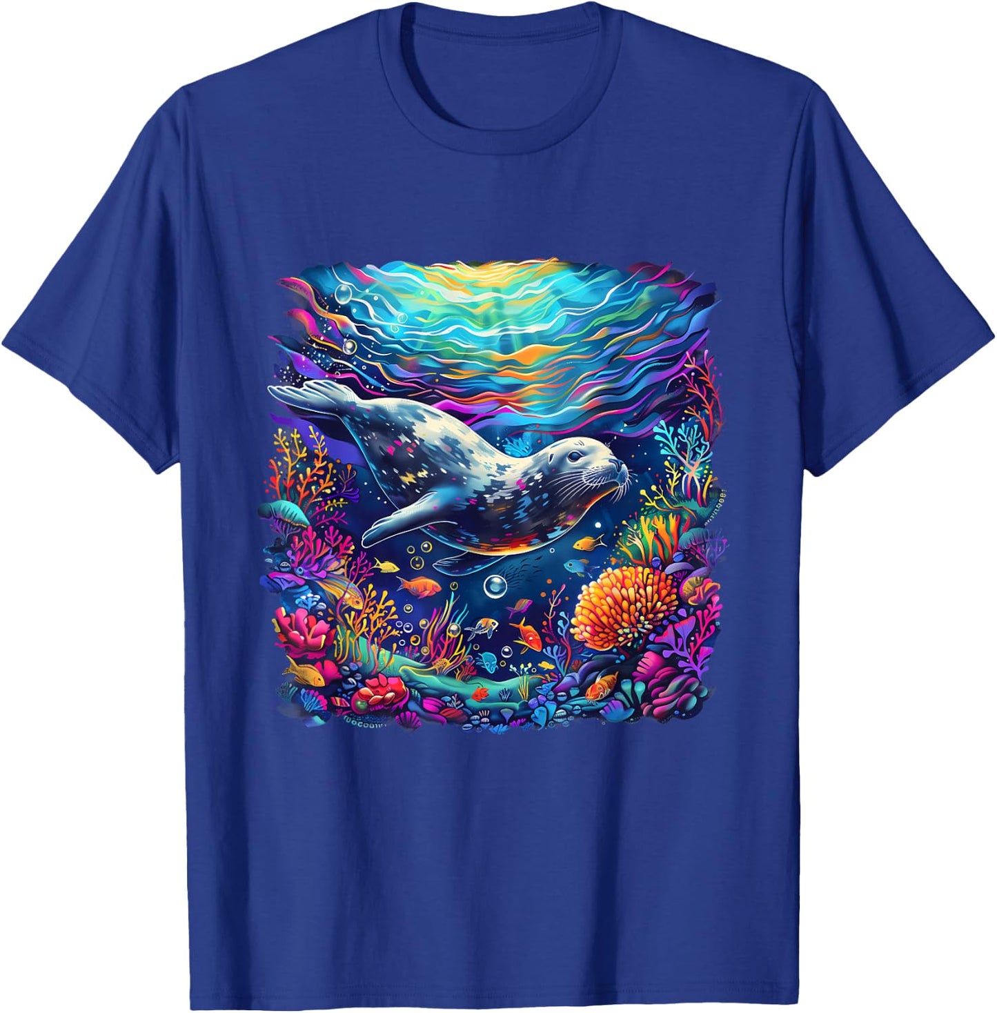 Seal Artwork Marine Mammal Sea Ocean Animal Ocean Sea Seal T-Shirt - T-Shirt | Royal