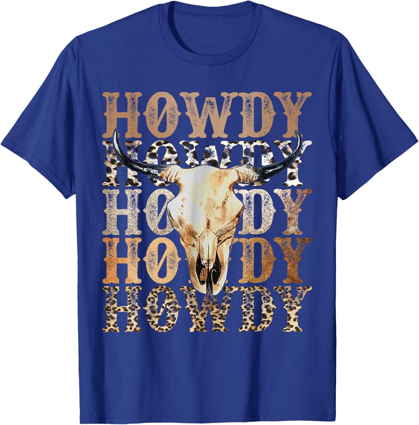 Retro Howdy Cowboy Cowgirl Western Rodeo Women T-Shirt - T-Shirt | Royal