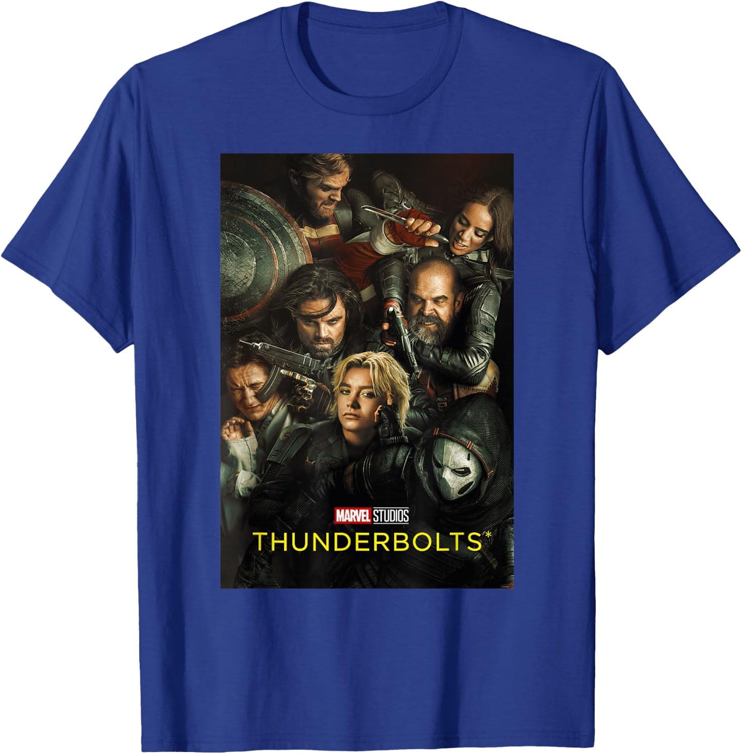 Marvel Studios Thunderbolts Official Movie Poster Art , black T-Shirt - T-Shirt | Royal