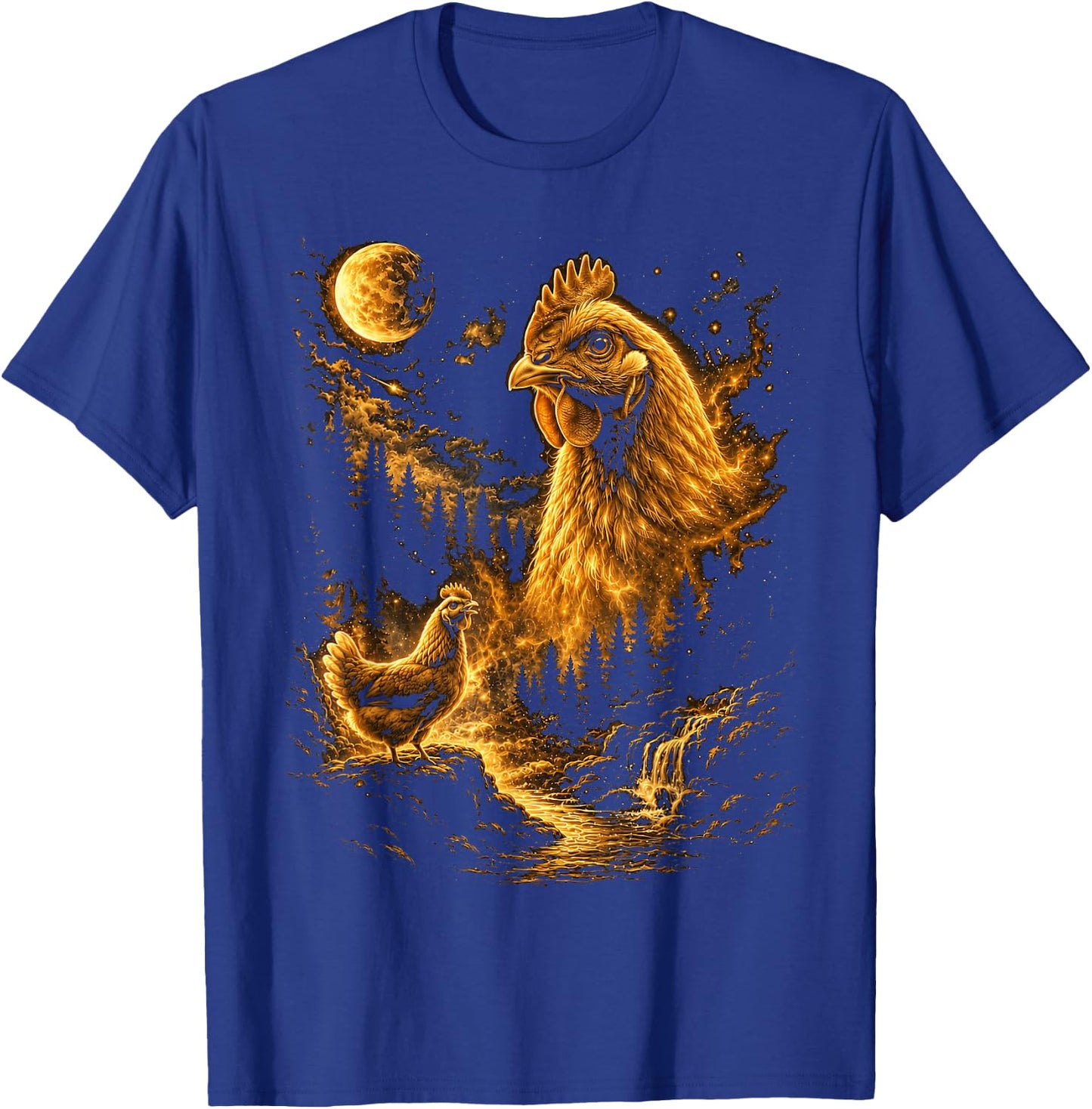 Cute Chicken Boys Men Vintage Farm Animal T-Shirt - T-Shirt | Royal