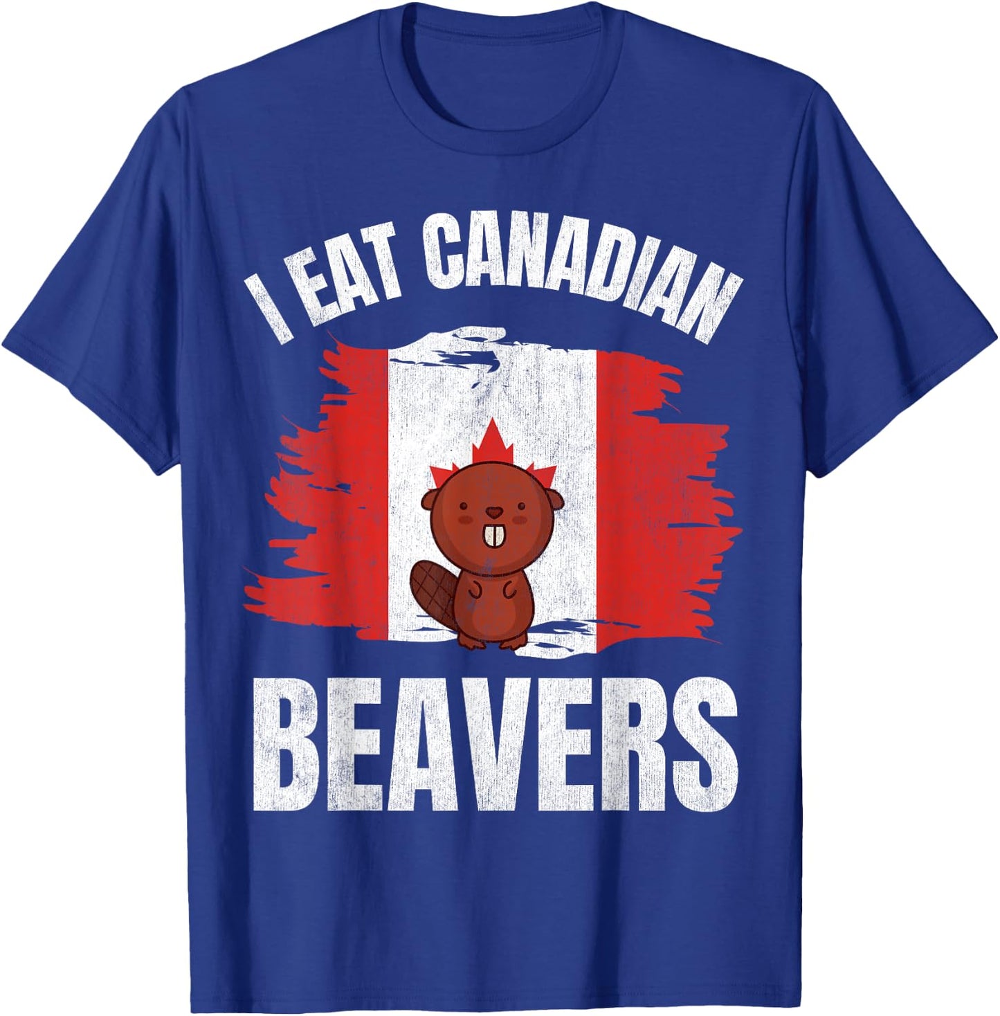 Funny Canadian Beaver, Funny Canada T-Shirt - T-Shirt | Royal