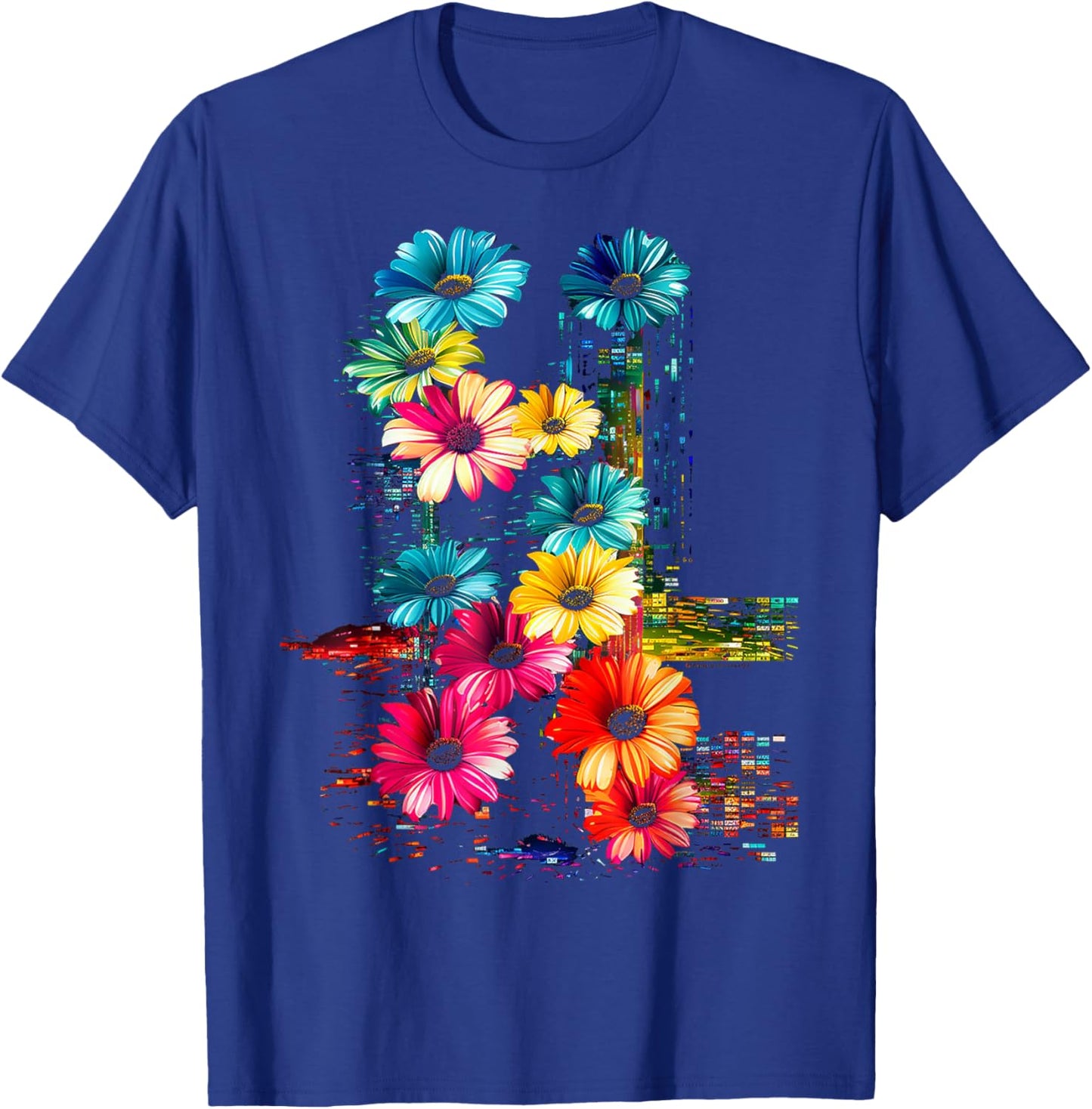 Blume, bunt, Kunstwerk, Naturkunst, Grafik, Blume T-Shirt - T-Shirt | Royal