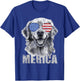 Merica - Patriotic American Flag Golden Retriever Dog Lover T-Shirt - T-Shirt | Royal