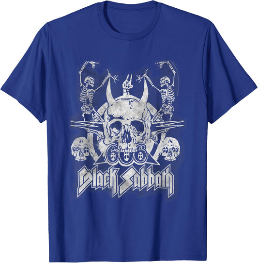 Black Sabbath Offizielles Vintage-Tanzkelett T-Shirt - T-Shirt | Royal