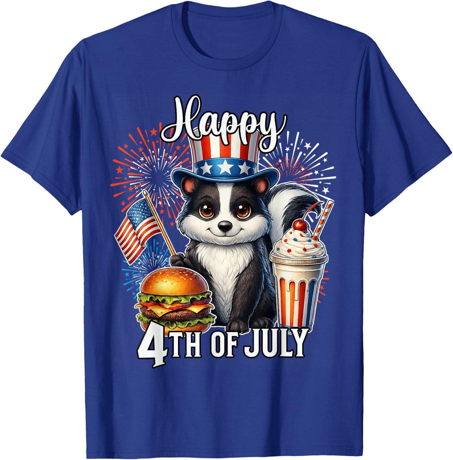 Skunk 250 Fourth of July Skunk T-Shirt - T-Shirt | Royal