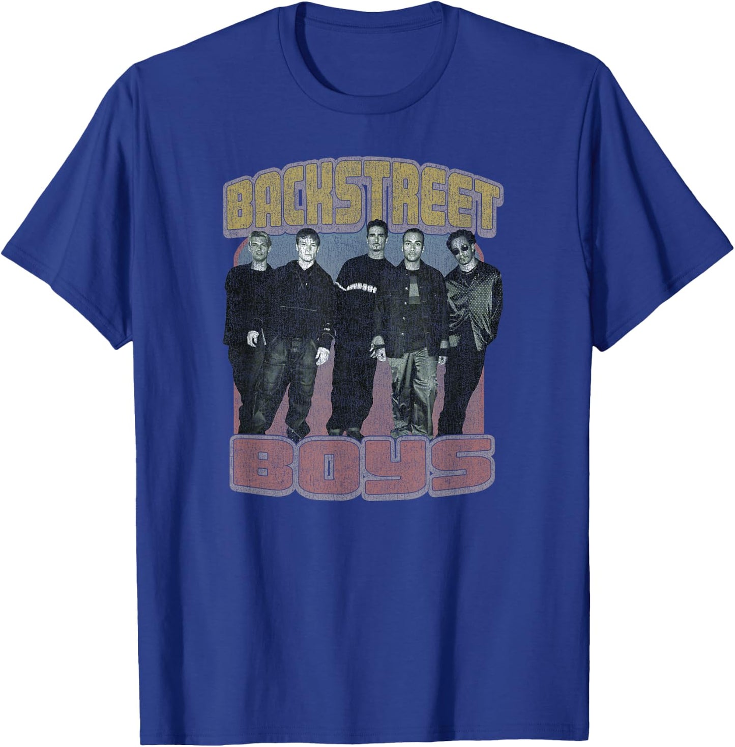 Backstreet Boys Distressed Group Photo T-Shirt - T-Shirt | Royal