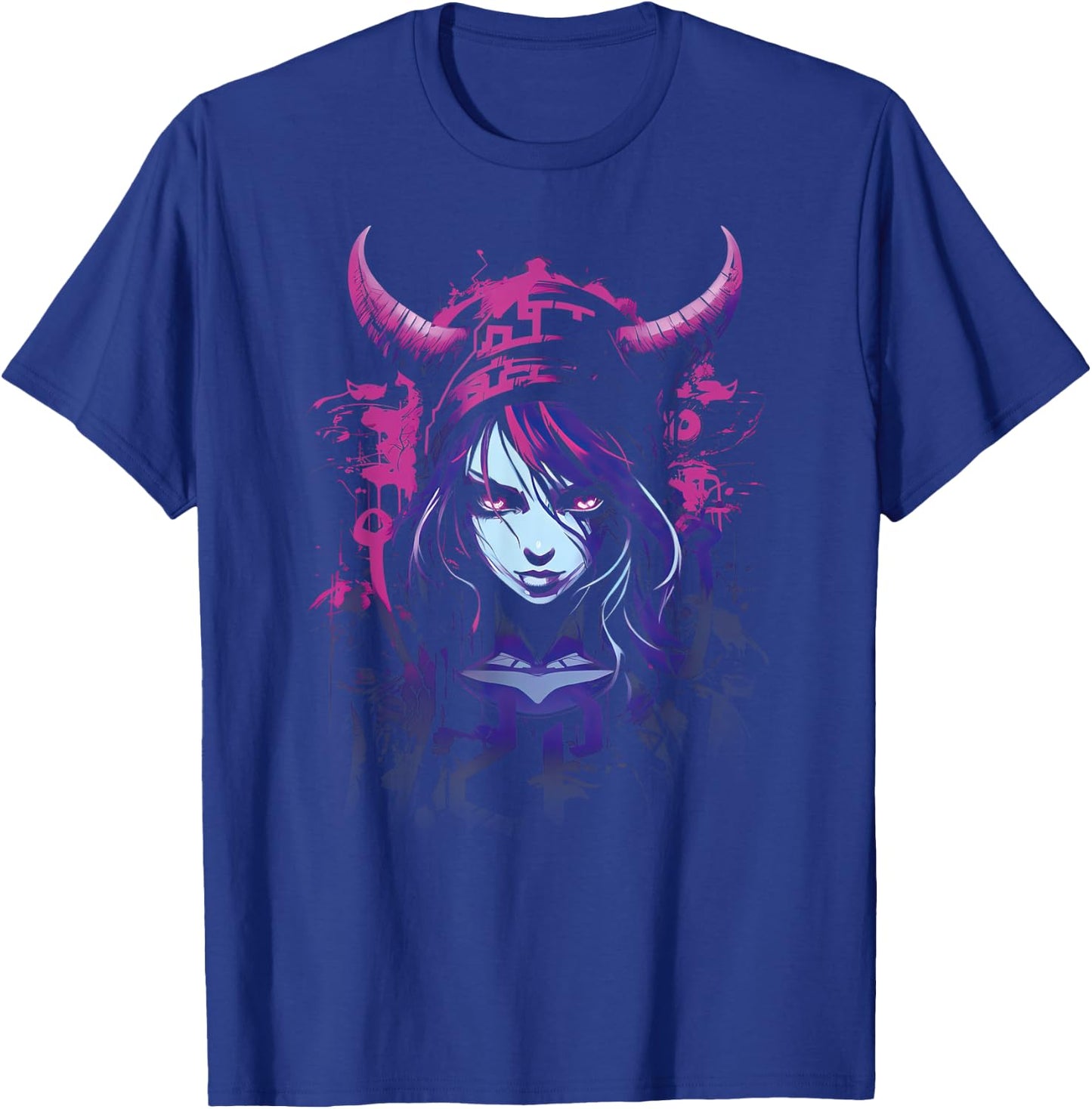 Anime Goth Girl Aesthetic Dark Pastel Angular Manga T-Shirt - T-Shirt | Royal