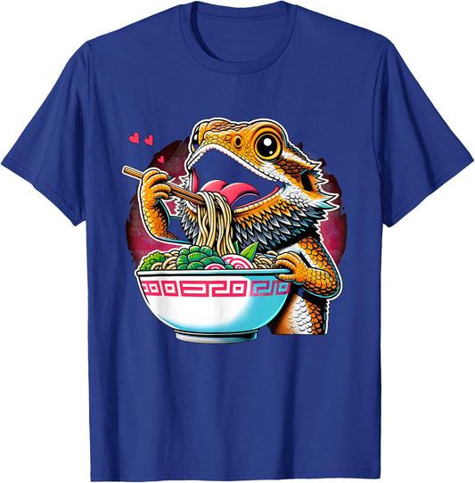 Kawaii Anime Bearded Dragon Ramen T-Shirt - T-Shirt | Royal