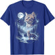 American Shorthair cat Howling at Moon 90's Retro T-Shirt - T-Shirt | Royal
