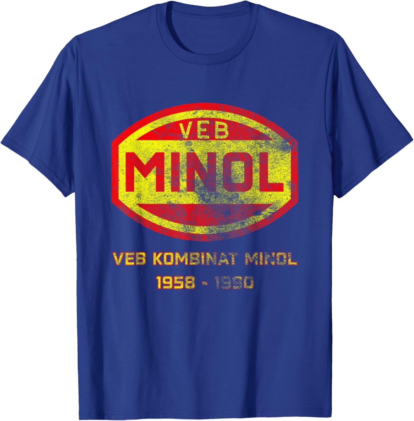 Minol (Grunge Effect) - VEB Folkseigene Berieb Minol , black T-Shirt - T-Shirt | Royal