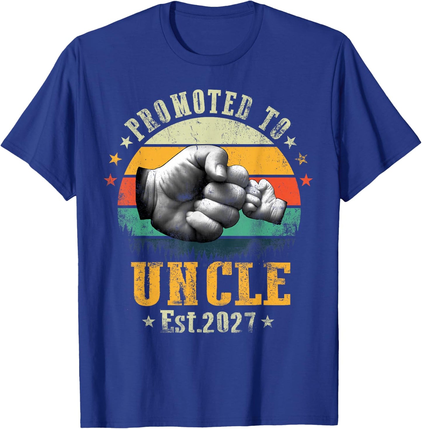 Soon to Be Uncle New Dad Promoted to Uncle 2027 T-Shirt - T-Shirt | Royal