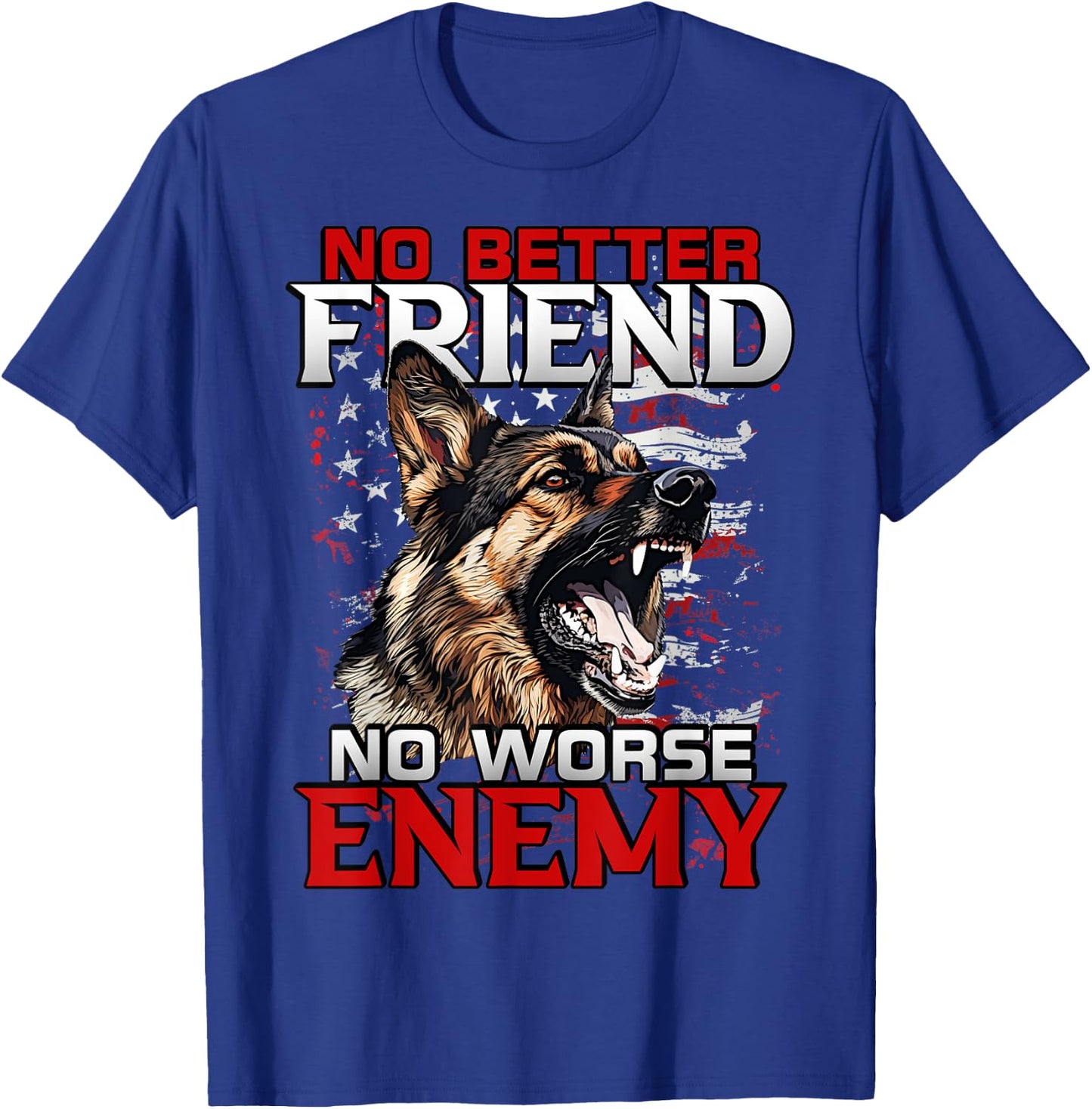 No Better Friend: German Shepherd T-Shirt - T-Shirt | Royal