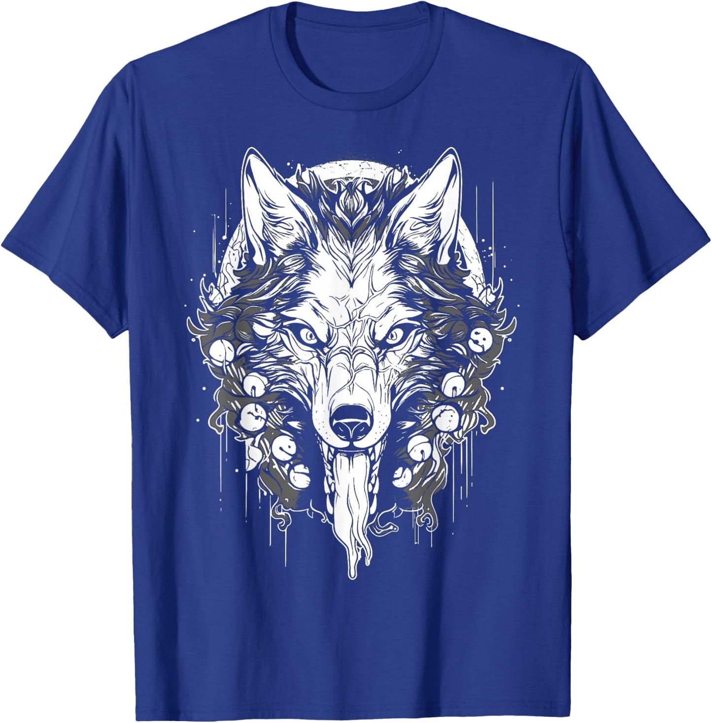 Occult Horror Alt Aesthetic Witchy Gothic Furry Wolves Wolf T-Shirt - T-Shirt | Royal
