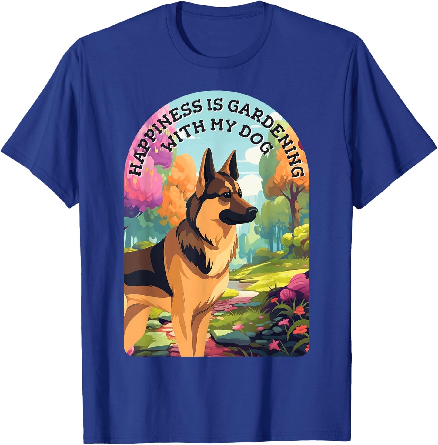 German Shepherd Garden T-Shirt - T-Shirt | Royal