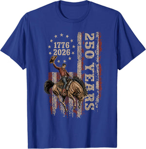 Western Country Cowboy 250 Years USA Women T-Shirt - T-Shirt | Royal