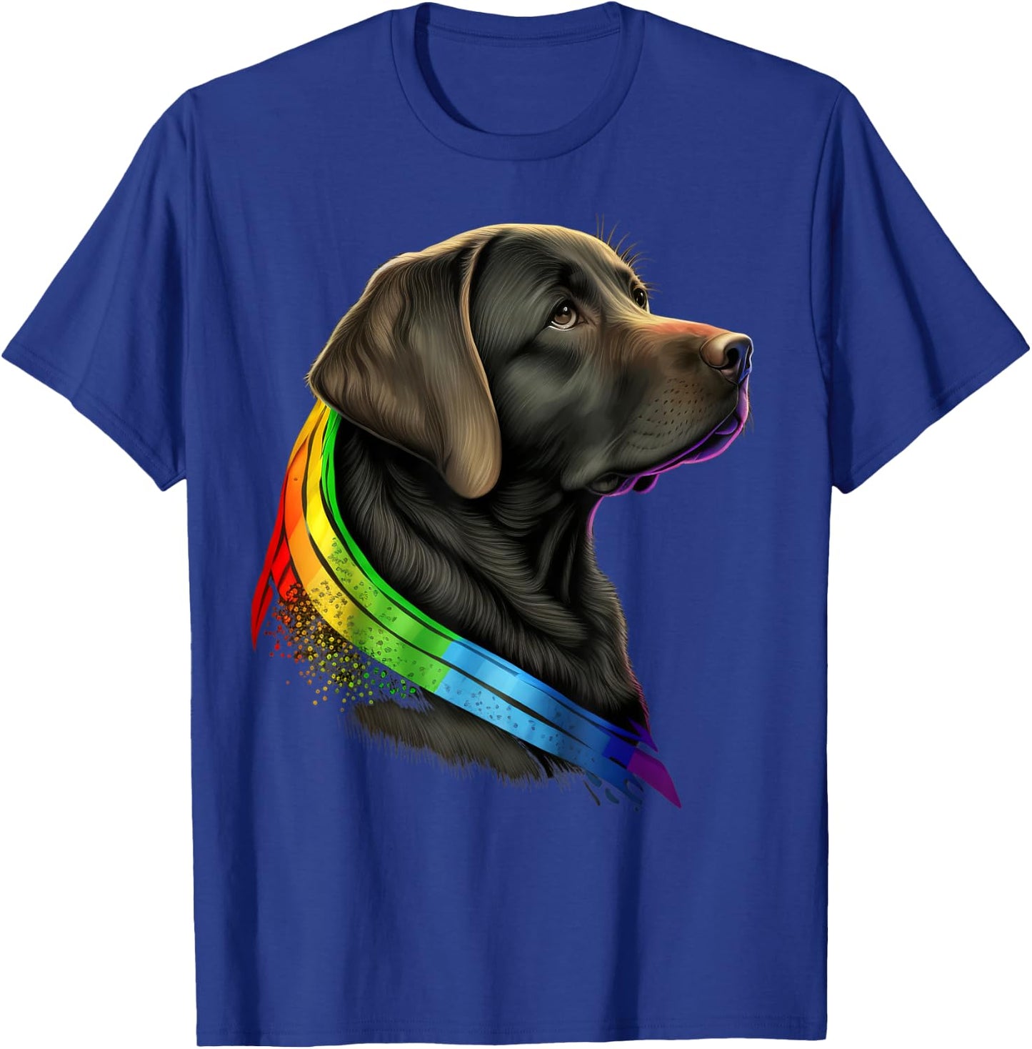 Labrador Gay Pride LGBT Rainbow on Labrador Retriever LGBTQ T-Shirt - T-Shirt | Royal