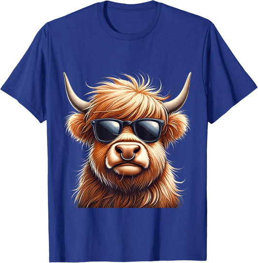 Highland cow design for farmers and highland cow T-Shirt - T-Shirt | Royal