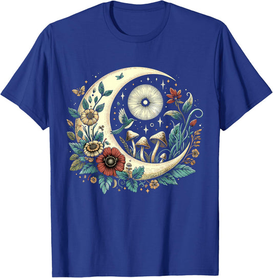 Aesthetic Goblincore Dark Cottagecore Mushroom T-Shirt - T-Shirt | Royal