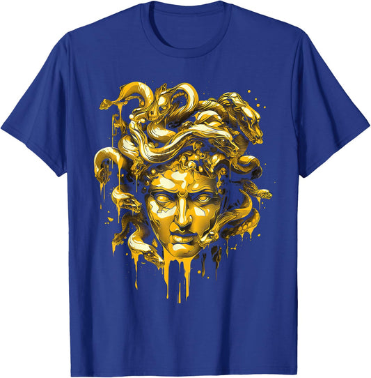 Medusa Head Greek Mythology Ancient Snake Hair T-Shirt - T-Shirt | Royal