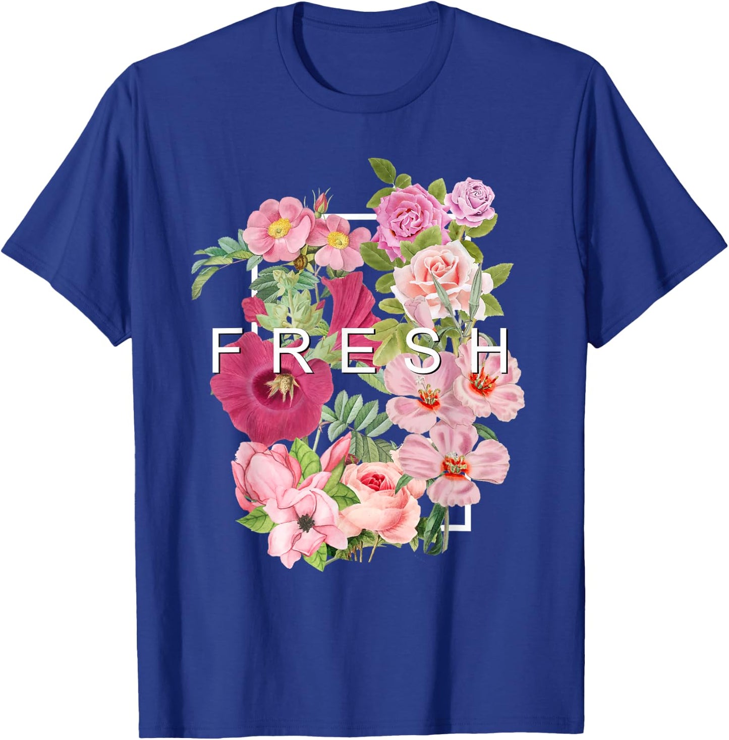 Graphique de couleur rose fleurs fraîches T-Shirt - T-Shirt | Royal