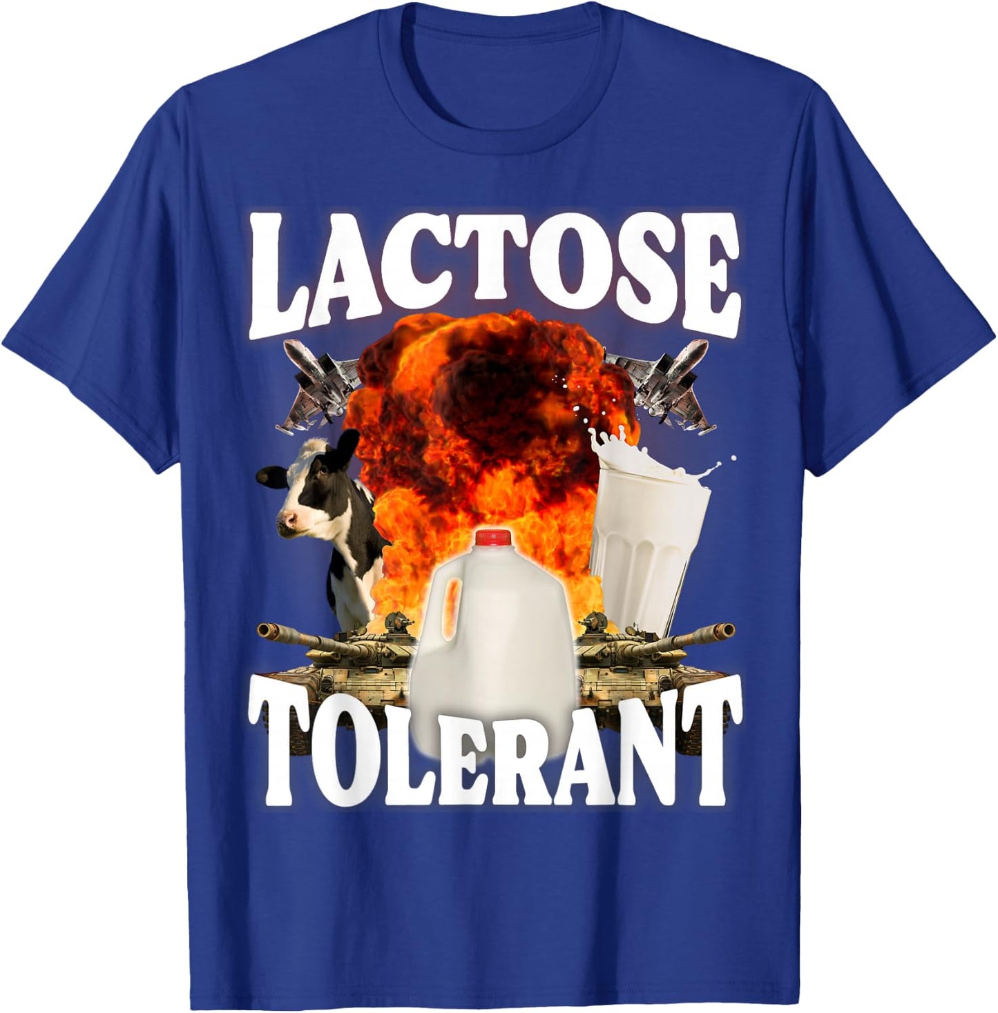 Lactose Tolerant , black T-Shirt - T-Shirt | Royal