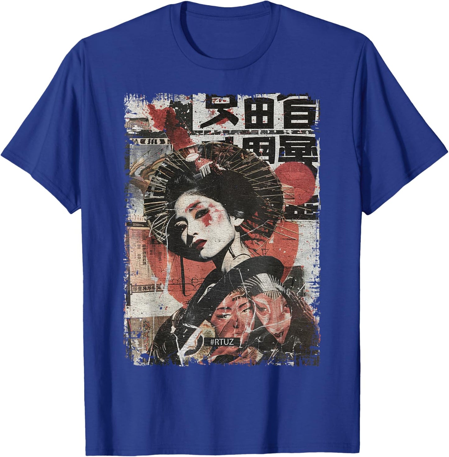 Hip Hop Y2K Vintage Hipster Edgy Urban Streetwear Geisha T-Shirt - T-Shirt | Royal