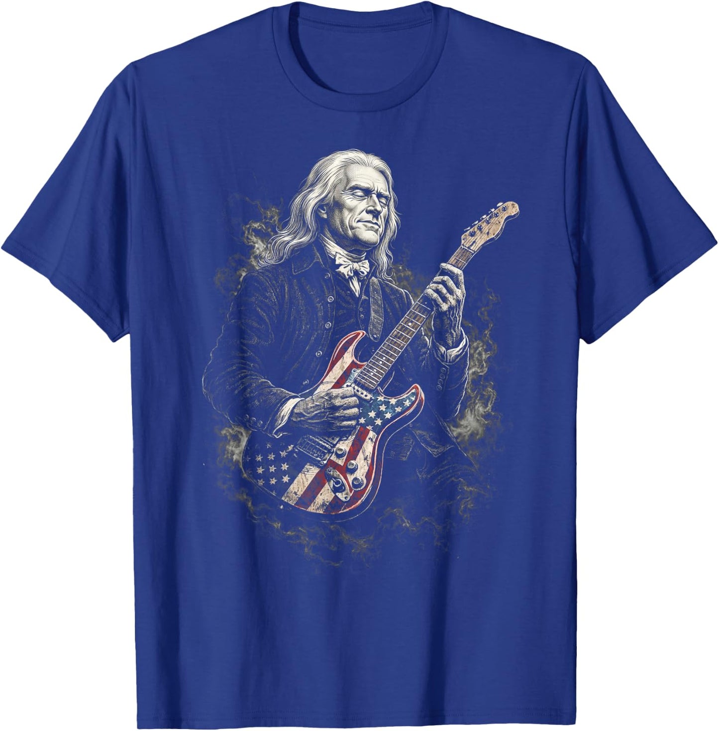 Thomas Jefferson Guitar T-Shirt - T-Shirt | Royal